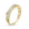 Thumbnail Image 3 of 1/5 CT. T.W. Diamond Slant Crossover Wedding Band in 10K Gold