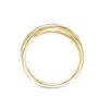 Thumbnail Image 5 of 1/5 CT. T.W. Diamond Slant Crossover Wedding Band in 10K Gold