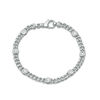 Thumbnail Image 2 of 1/2 CT. T.W. Diamond Station Curb Chain Bracelet in 14K White Gold