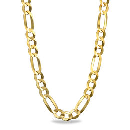 Ladies' 6.0mm Figaro Chain Necklace in 14K Gold - 28&quot;