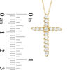 Thumbnail Image 2 of 1/2 CT. T.W. Diamond Bypass Cross Pendant in 14K Gold