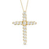 Thumbnail Image 1 of 1 CT. T.W. Diamond Bypass Cross Pendant in 14K Gold