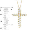 Thumbnail Image 2 of 1 CT. T.W. Diamond Bypass Cross Pendant in 14K Gold
