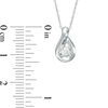 Thumbnail Image 2 of 1/10 CT. Diamond Solitaire Teardrop Pendant in 14K White Gold