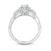 Thumbnail Image 3 of 1-1/5 CT. T.W. Pear-Shaped Diamond Past Present Future® Frame Engagement Ring in 14K White Gold