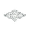 Thumbnail Image 4 of 1-1/5 CT. T.W. Pear-Shaped Diamond Past Present Future® Frame Engagement Ring in 14K White Gold