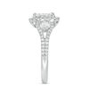 Thumbnail Image 6 of 1-1/5 CT. T.W. Pear-Shaped Diamond Past Present Future® Frame Engagement Ring in 14K White Gold