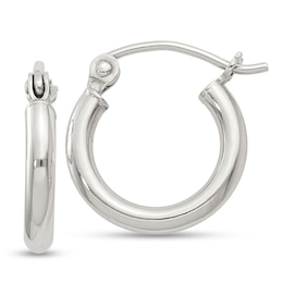 13.0mm Polished Hoop Earrings in Sterling Silver