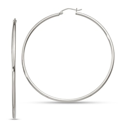 60.0mm Polished Hoop Earrings in Sterling Silver