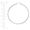 Thumbnail Image 2 of 60.0mm Polished Hoop Earrings in Sterling Silver