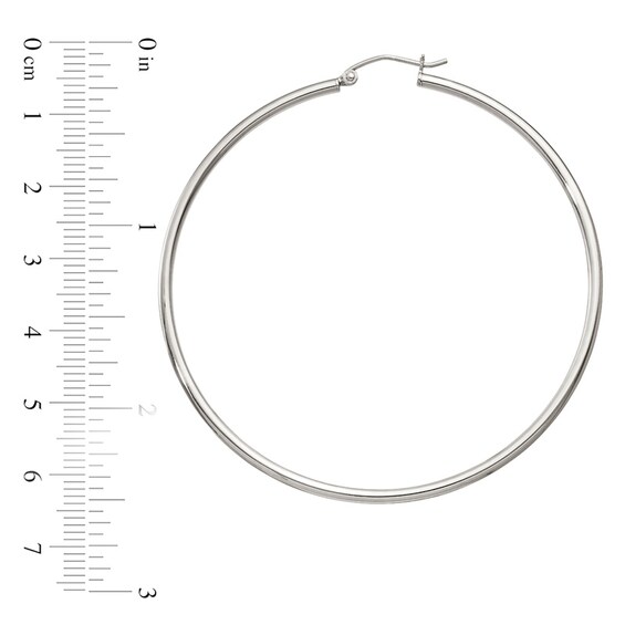 60.0mm Polished Hoop Earrings in Sterling Silver