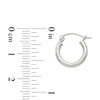 Thumbnail Image 1 of 2.0 x 13.0mm Polished Hoop Earrings in Sterling Silver
