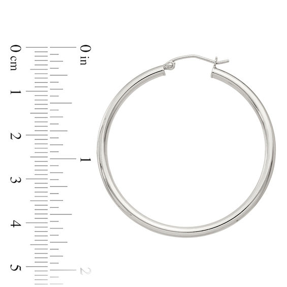 40.0mm Polished Hoop Earrings in Sterling Silver