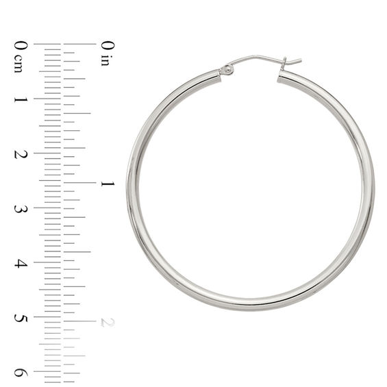 45.0mm Polished Hoop Earrings in Sterling Silver
