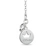 Thumbnail Image 2 of Enchanted Disney Merida Pear-Shaped Blue Topaz and 1/20 CT. T.W. Diamond Bow and Arrow Pendant in Sterling Silver - 19"