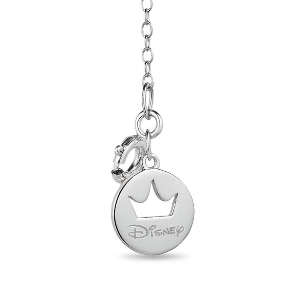 Enchanted Disney Merida Pear-Shaped Blue Topaz and 1/20 CT. T.w. Diamond Bow and Arrow Pendant in Sterling Silver - 19"