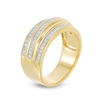 Thumbnail Image 2 of 1/4 CT. T.W. Diamond Alternating Three Row Band in 10K Gold