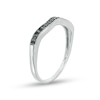 Thumbnail Image 2 of 1/8 CT. T.W. Black Diamond Contour Wedding Band in 10K White Gold