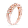 Thumbnail Image 3 of 1/4 CT. T.W. Diamond Alternating Vintage-Style Anniversary Band in 10K Rose Gold
