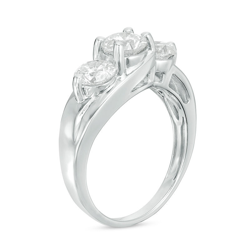 Main Image 2 of 2 CT. T.W. Diamond Past Present Future® Engagement Ring in 14K White Gold