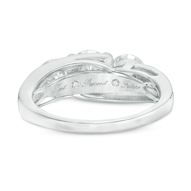 Main Image 3 of 2 CT. T.W. Diamond Past Present Future® Engagement Ring in 14K White Gold