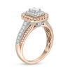 Thumbnail Image 2 of 1 CT. T.W. Emerald-Cut Diamond Double Frame Vintage-Style Engagement Ring in 14K Two-Tone Gold