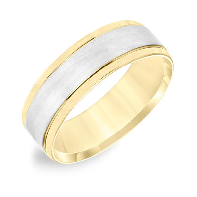 Two Tone Gold Mens Wedding Bands Rings – LTB JEWELRY