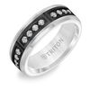 Thumbnail Image 1 of Triton Men's 3/8 CT. T.W. Diamond Wedding Band in Tungsten with Black PVD Plate