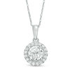 Thumbnail Image 1 of 3/8 CT. T.W. Diamond Frame Pendant in 10K White Gold