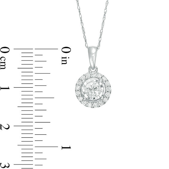 3/8 CT. T.w. Diamond Frame Pendant in 10K White Gold