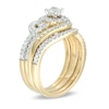 Thumbnail Image 3 of 1 CT. T.W. Diamond Bypass Swirl Frame Three Piece Bridal Set in 14K Gold