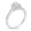 Thumbnail Image 2 of 1/2 CT. T.W. Diamond Pear-Shaped Frame Vintage-Style Engagement Ring in 14K White Gold