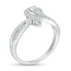 Thumbnail Image 3 of 1/3 CT. T.W. Diamond Pear-Shaped Frame Vintage-Style Engagement Ring in 14K White Gold