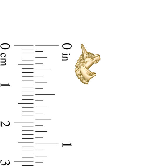 Child's Unicorn Stud Earrings in 14K Gold