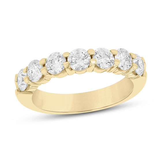 1-1/2 CT. T.W. Diamond Seven Stone Anniversary Band in 14K Gold | Zales