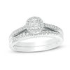 Thumbnail Image 1 of 1/3 CT. T.W. Diamond Frame Bridal Set in 10K White Gold