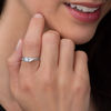 Thumbnail Image 2 of 1/3 CT. T.W. Diamond Tri-Sides Vintage-Style Engagement Ring in 10K White Gold