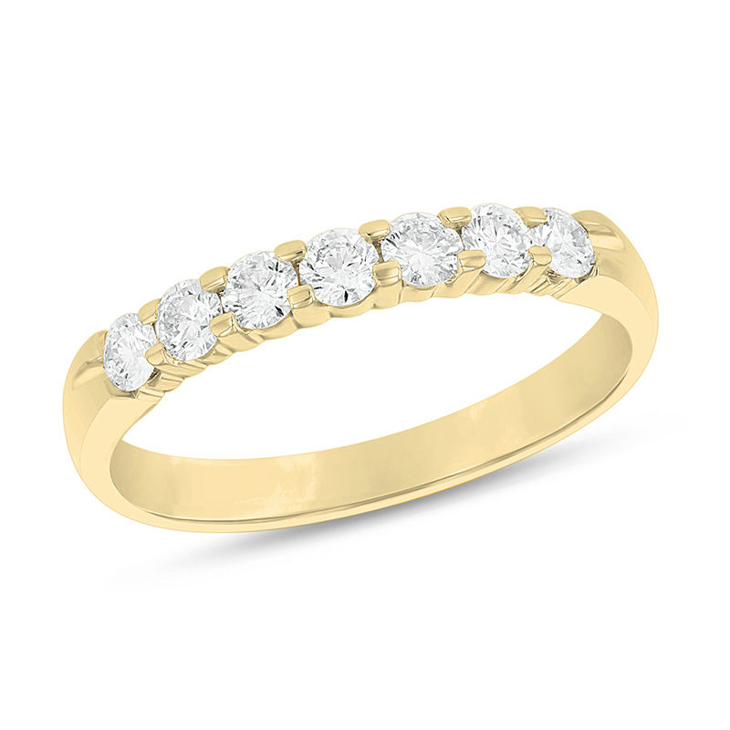 Main Image 1 of 1/2 CT. T.W. Diamond Seven Stone Anniversary Band in 14K Gold (G/SI2)