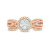 Thumbnail Image 6 of 3/8 CT. T.W. Composite Diamond Crossover Shank Bridal Set in 10K Rose Gold