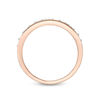 Thumbnail Image 5 of 1/8 CT. T.W. Baguette and Round Diamond Two Stone Alternating Stackable Band in 10K Rose Gold