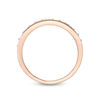 Thumbnail Image 4 of 1/8 CT. T.W. Baguette and Round Diamond Two Stone Alternating Stackable Band in 10K Rose Gold