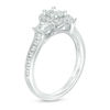 Thumbnail Image 2 of 1 CT. T.W. Certified Emerald-Cut Diamond Frame Past Present Future® Engagement Ring in 14K White Gold (I/I1)