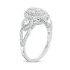 Thumbnail Image 2 of 3/4 CT. T.W. Diamond Composite Oval Frame Engagement Ring in 14K White Gold