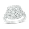 Thumbnail Image 1 of 2 CT. T.W. Diamond Double Cushion Frame Collar Engagement Ring in 14K White Gold