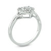 Thumbnail Image 1 of 1/20 CT. T.W. Diamond Heart Frame Twist Promise Ring in Sterling Silver