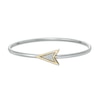 Thumbnail Image 1 of Convertibilities 1/15 CT. T.W. Diamond Arrow Flex Two-in-One Bangle in Sterling Silver and 10K Gold