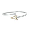 Thumbnail Image 2 of Convertibilities 1/15 CT. T.W. Diamond Arrow Flex Two-in-One Bangle in Sterling Silver and 10K Gold