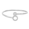 Thumbnail Image 2 of Convertibilities 1/5 CT. T.W. Diamond Circle Frame Flex Two-in-One Bangle in Sterling Silver