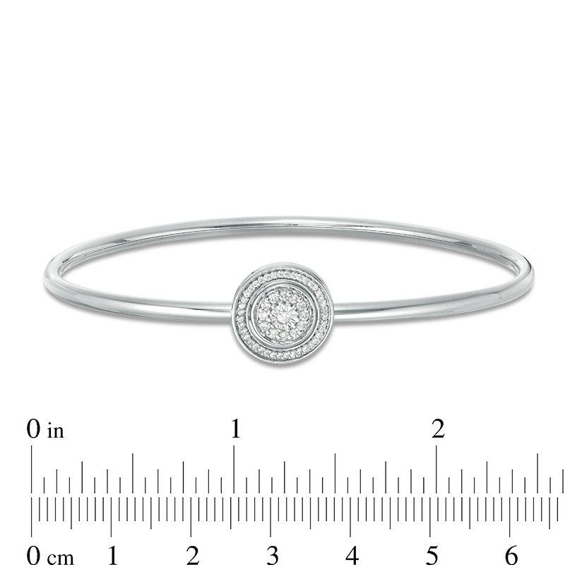 Main Image 3 of Convertibilities 1/5 CT. T.W. Diamond Circle Frame Flex Two-in-One Bangle in Sterling Silver