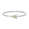 Thumbnail Image 0 of Convertibilities 1/15 CT. T.W. Diamond Arrow Flex Two-in-One Bangle in Sterling Silver and 10K Gold